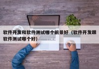 軟件開發(fā)和軟件測(cè)試哪個(gè)前景好（軟件開發(fā)跟軟件測(cè)試哪個(gè)好）