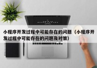 小程序開發(fā)過(guò)程中可能存在的問題（小程序開發(fā)過(guò)程中可能存在的問題及對(duì)策）